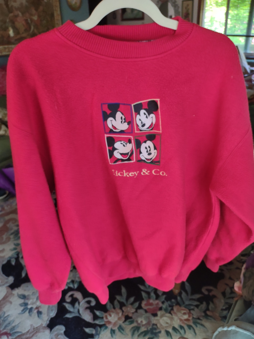 Disney Red Crewneck Sweatshirt